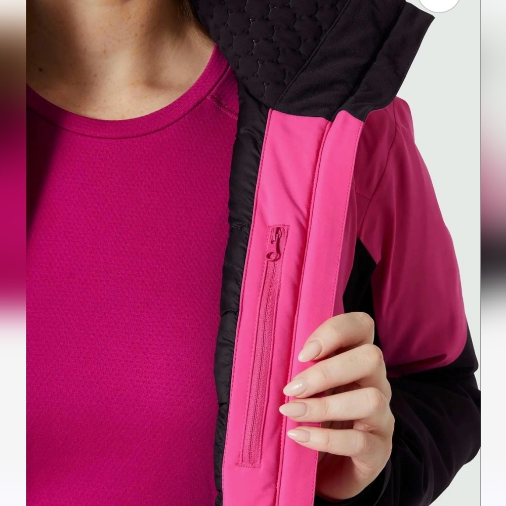 NWT HELLY HANSEN Women's Size MEDIUM HELLY TECH PROFESSIONAL Pink & Black Jacket - Picture 5 of 14